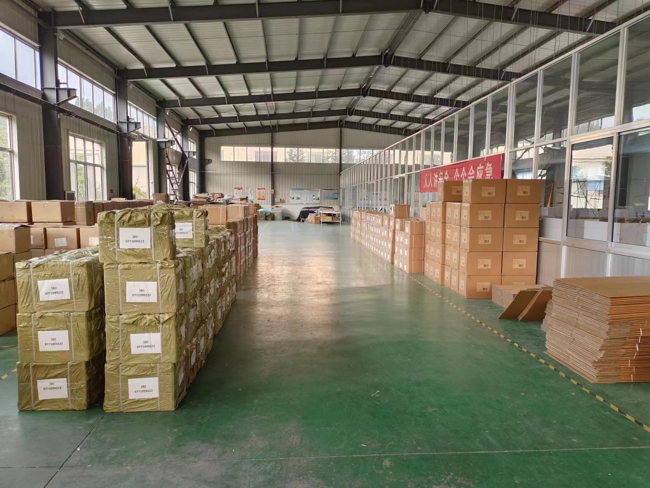 Packed Cartons in the Storage Area