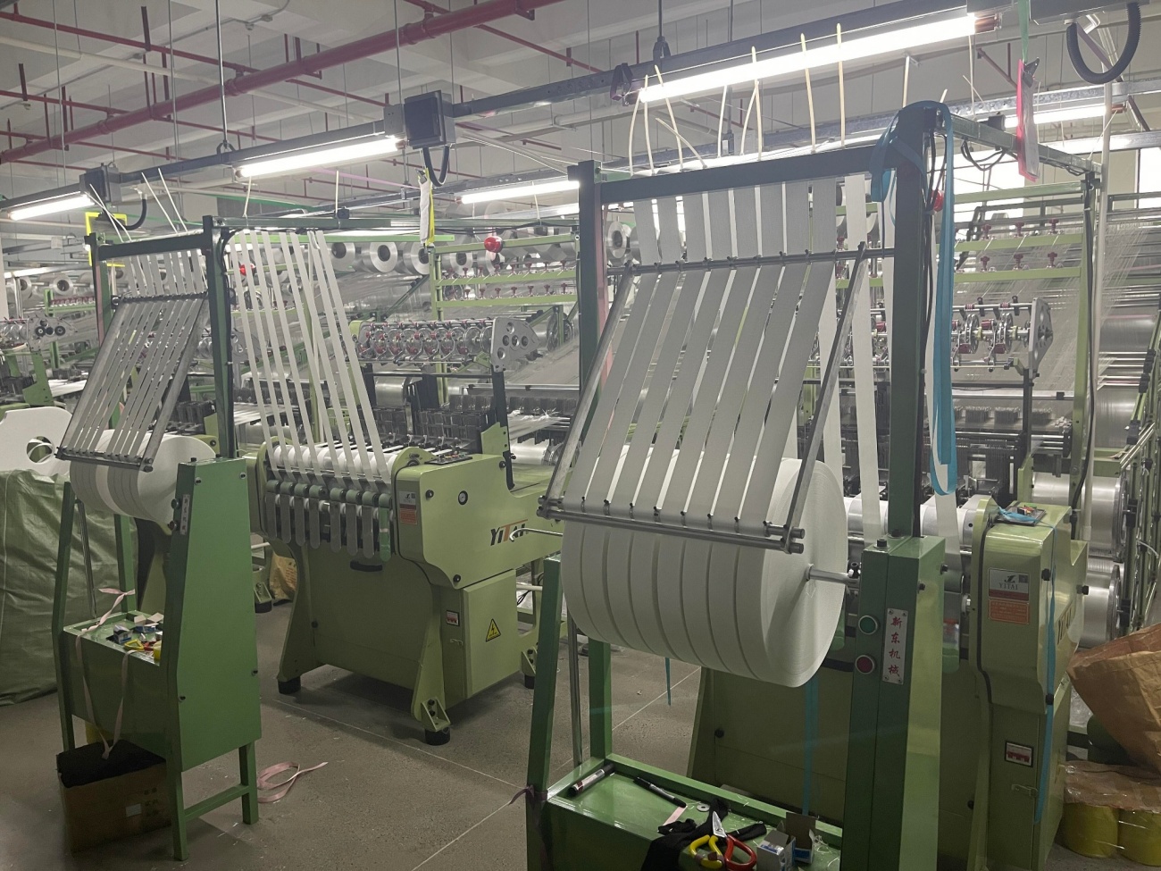 White Webbing on Narrow Fabric Looms